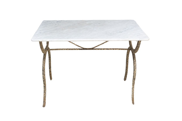 19th Century French Marble Top Bistro Table DLW