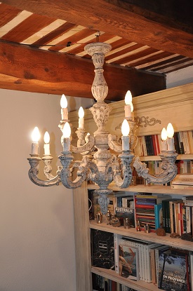20th Century French Carved 12 Arm Chandelier