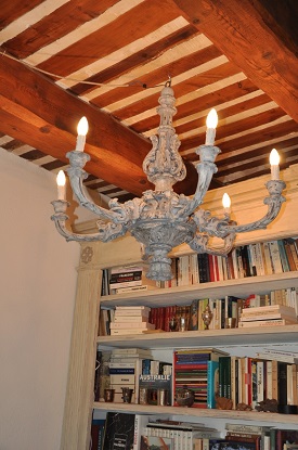 20th Century French Carved 8 Arm Chandelier