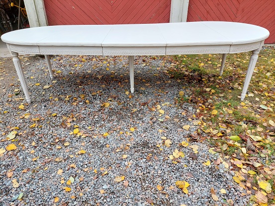 SOLD CBI -- 20th Century Swedish Extension Table with Three Leaves - DLW