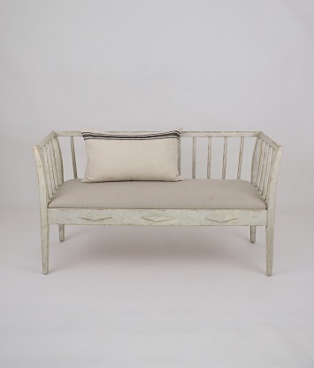 20th Century Swedish Gustavian Style Sofa Bench DLW