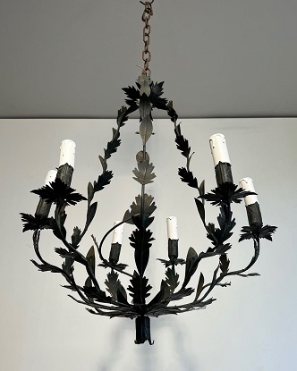 20th Century French Iron Chandelier
