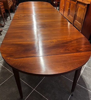 SOLD - Arriving in Future Shipment - 20th Century French Walnut Extension Table with Four Leaves Circa 1900