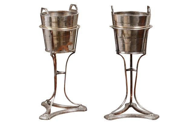 English Silver Plated Champagne Buckets Made for the Canadian Pacific Railway