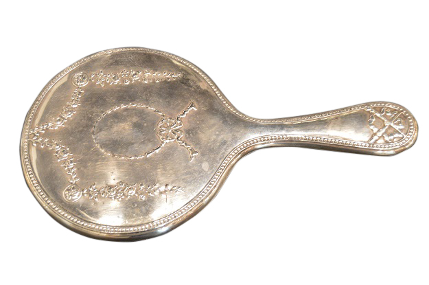 20th Century French Silver Hand Mirror