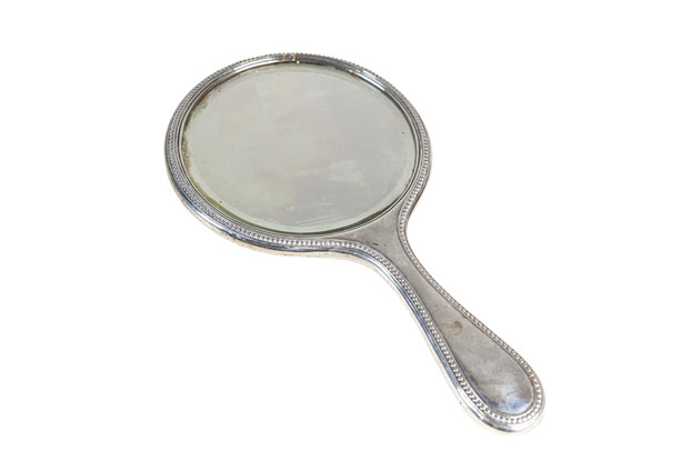 20th Century French Silver Hand Mirror