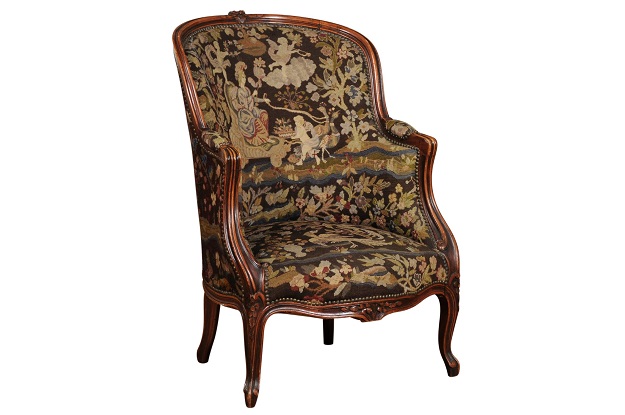 Antique Louis XV Style Bergere Chair