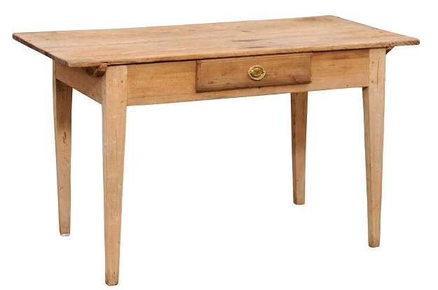 SOLD - Swedish Gustavian 1790s Country Desk with Single Drawer and Natural Patina