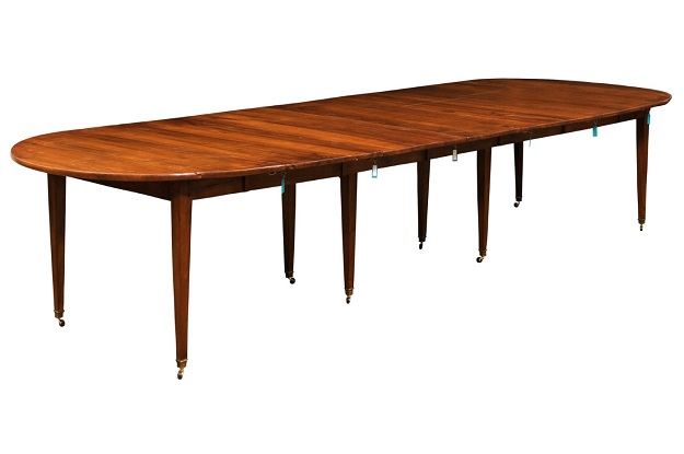 French 19th Century Extension Table with Five Leaves
