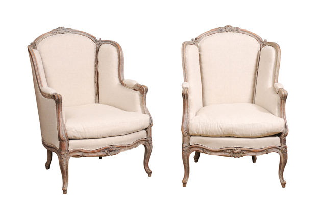 French 19th Century Pair of Bergeres Circa 1880 