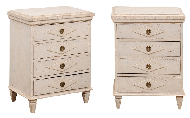 ON HOLD - Pair of Gustavian Style Nightstands