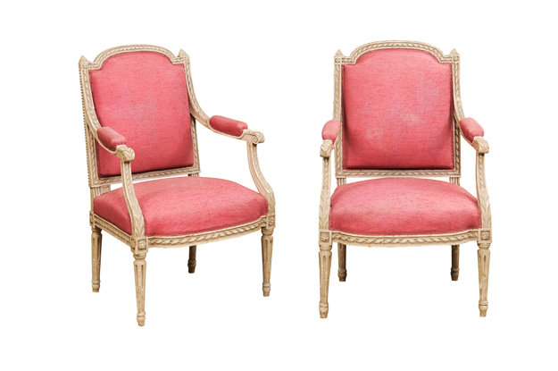 Pair of French 19th Century Arm Chairs