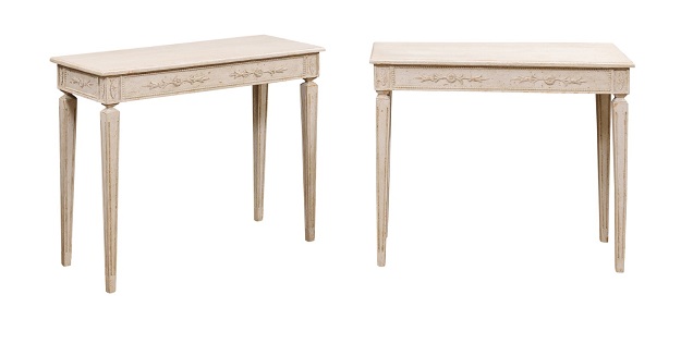 Swedish 20th Century Pair of Console Tables