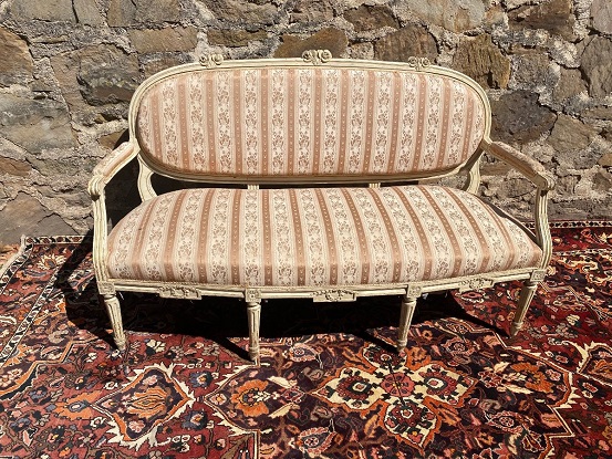 Arriving in Future Shipment - French 18th Century Painted Louis XVI Sofa Circa 1790