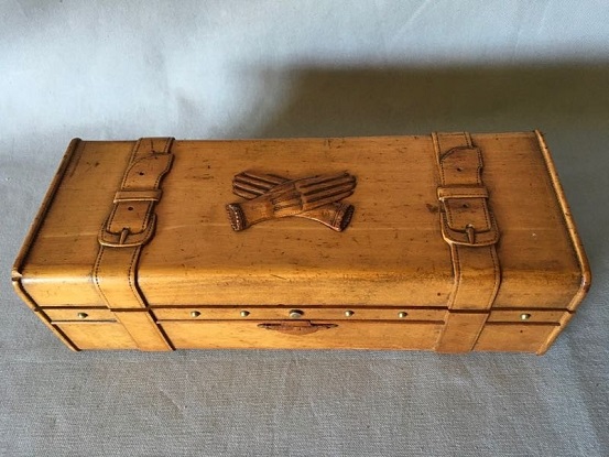 French 19th Century Wooden Glove Box