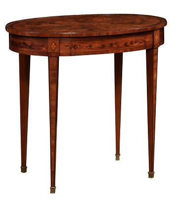 French 19th Century Marquetry Center Table