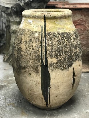 French 19th Century Glazed Terracotta Biot Jar