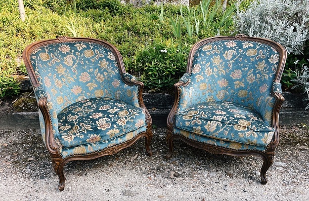 Arriving in Future Shipment - French 19th Century Pair of Louis XV Bergeres