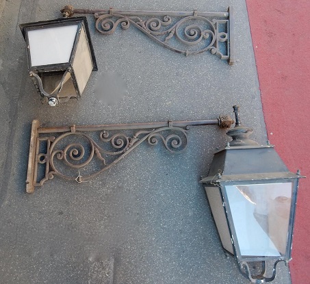 Arriving in Future Shipment - French 20th Century Pair of Wall Lanterns Circa 1900