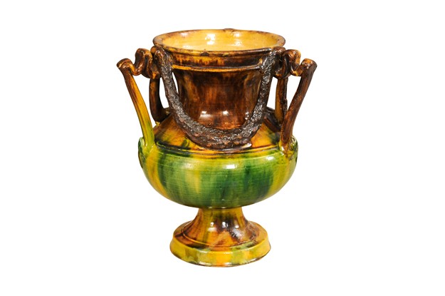 French 19th Century Anduze Glazed Vase