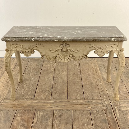 Arriving in Future Shipment - 19th Century French Console Table With Marble Top Circa 1890