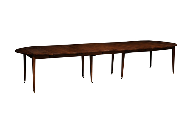 20th Century French Extension Table In Walnut With Five Leaves Circa 1900