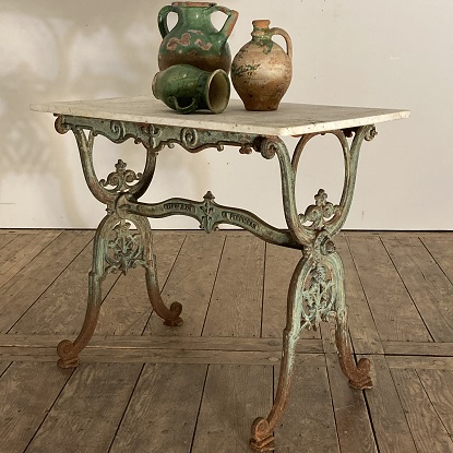 19th Century French Marble Top Bistro Table