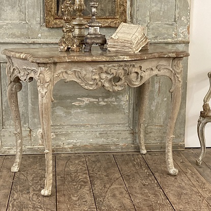 ON HOLD - Arriving in Future Shipment - 18th Century French Marble Top Console