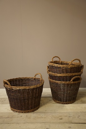 SOLD - Arriving in Future Shipment - 20th Century English Wicker Basket