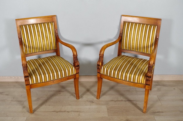 Arriving in Future Shipment - Pair of 20th Century French Arm Chairs