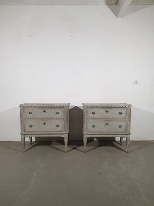 Arriving in Future Shipment - Pair of 19th Century Swedish Gustavian Style Chests Circa 1890