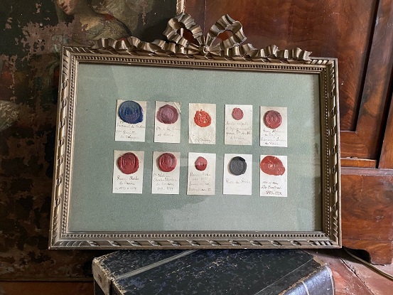 Arriving in Future Shipment - 19th Century French Framed Set of Stamps 