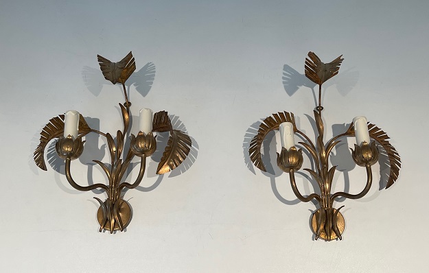 Arriving in Future Shipment - Pair of 20th Century French Sconces - Inspired By Maison Jansen