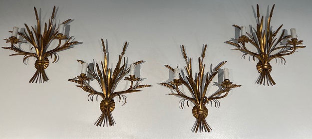 Arriving in Future Shipment - Set of 4  20th Century French Sconces - Inspired By Coco Chanel (sold only in pairs)