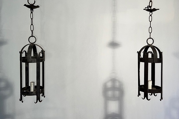Arriving in Future Shipment - Pair of 20th Century French Iron Lanterns