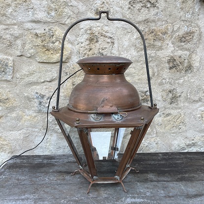 French 19th Century Hexagonal Lantern