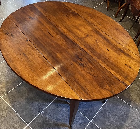 SOLD - French 19th Century Walnut Extension Table with 5 Leaves 