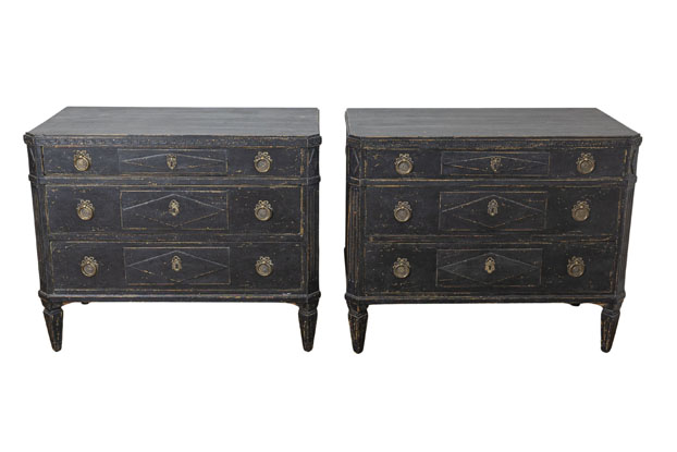 Pair of 19th Century Swedish Gustavian Chests