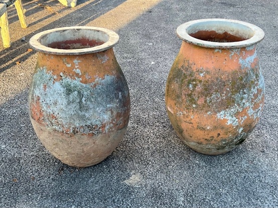 Arriving in Future Shipment - Pair of 19th Century French Cast Iron Jars