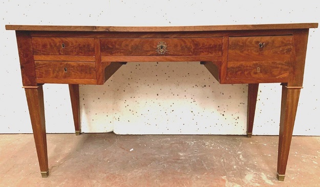 Arriving in Future Shipment - 19th Century French Louis XVI Style Leather Top Desk 