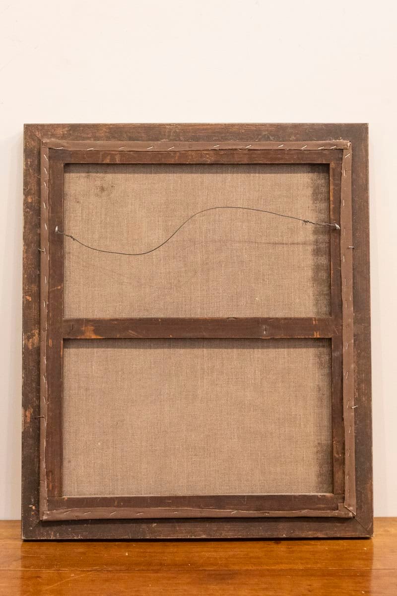 French 19th Century Oil on Canvas Still-Life Painting Depicting Roses in Basket - JAA