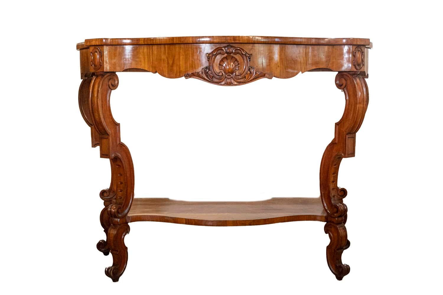 19th Century Pair of Italian Louis Philippe Consoles Circa 1860 - JAA