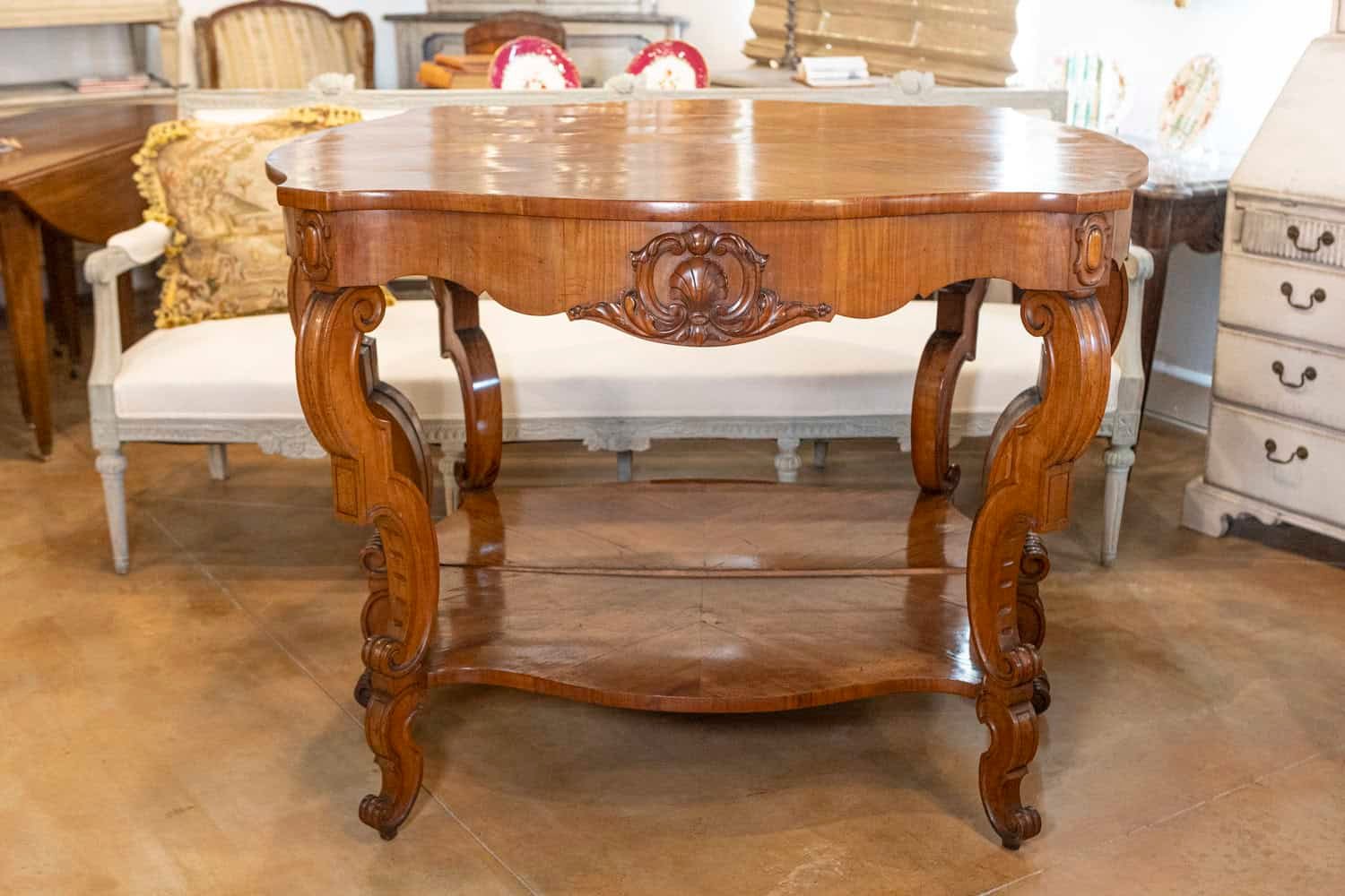 19th Century Pair of Italian Louis Philippe Consoles Circa 1860 - JAA