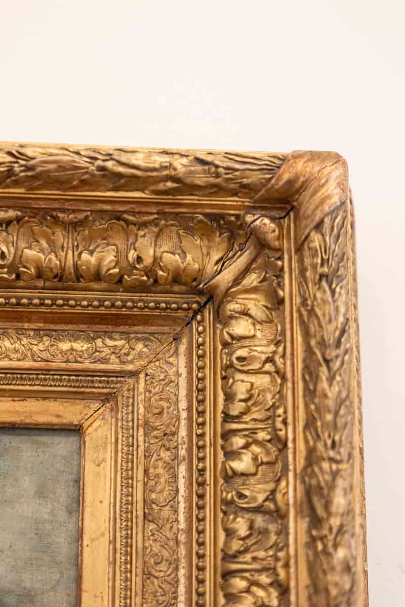 French Framed Oil on Canvas Painting Depicting Grapes and Figs, circa 1875 - JAA