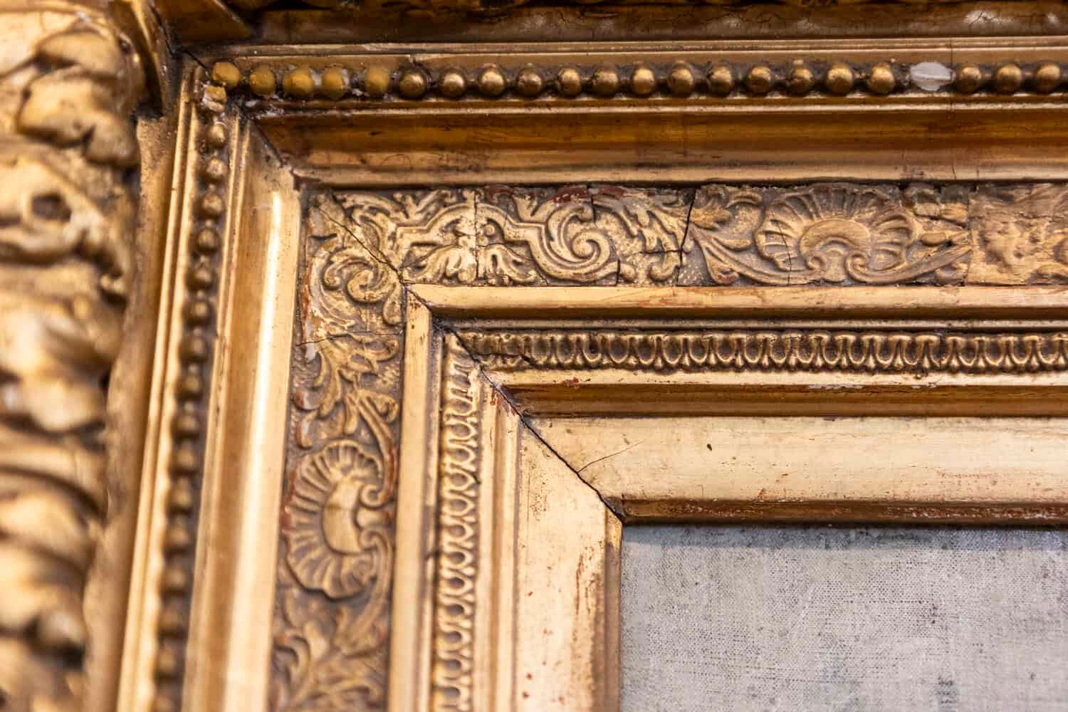 French Framed Oil on Canvas Painting Depicting Grapes and Figs, circa 1875 - JAA