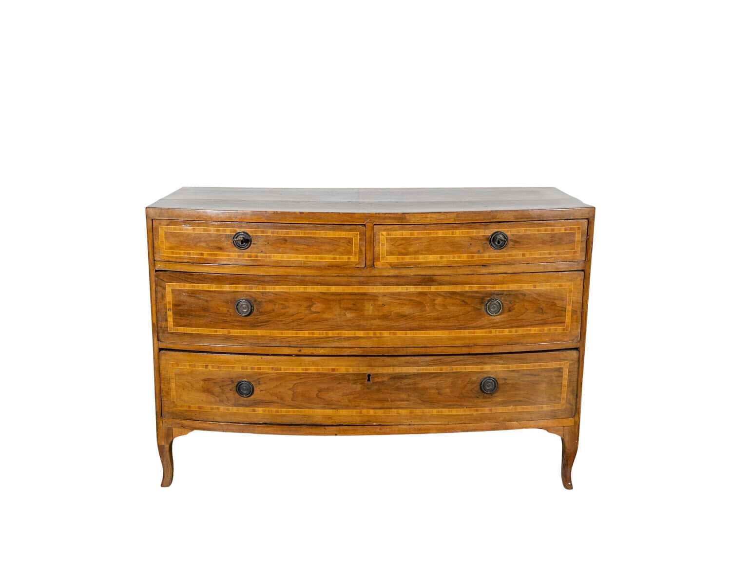 Venetian Louis XVI Chest of Drawers in Walnut, 18th Century - JAA