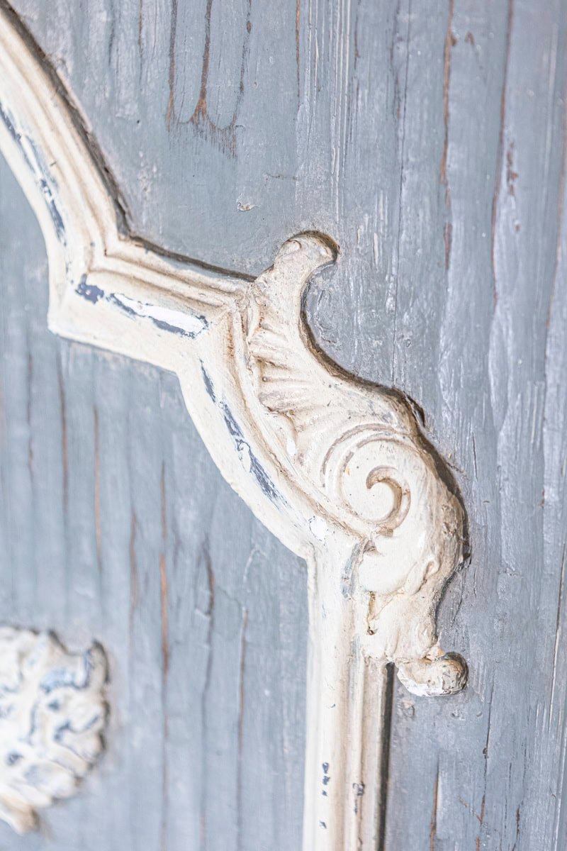 French 19th Century Carved and Painted Wooden Panel with Liberal Arts Allegory - JAA