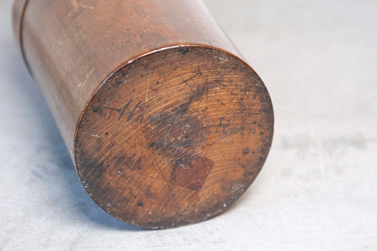 French Late 19th Century Treenware Bottle With Conic Lid Serving as a Cup - JAA