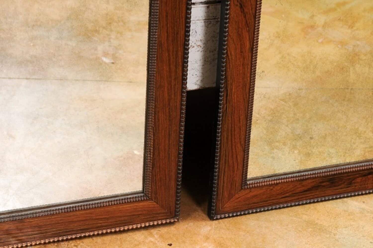 Italian Palisander Mirrors with Carved Frames from the 20th Century, Sold Each - JAA