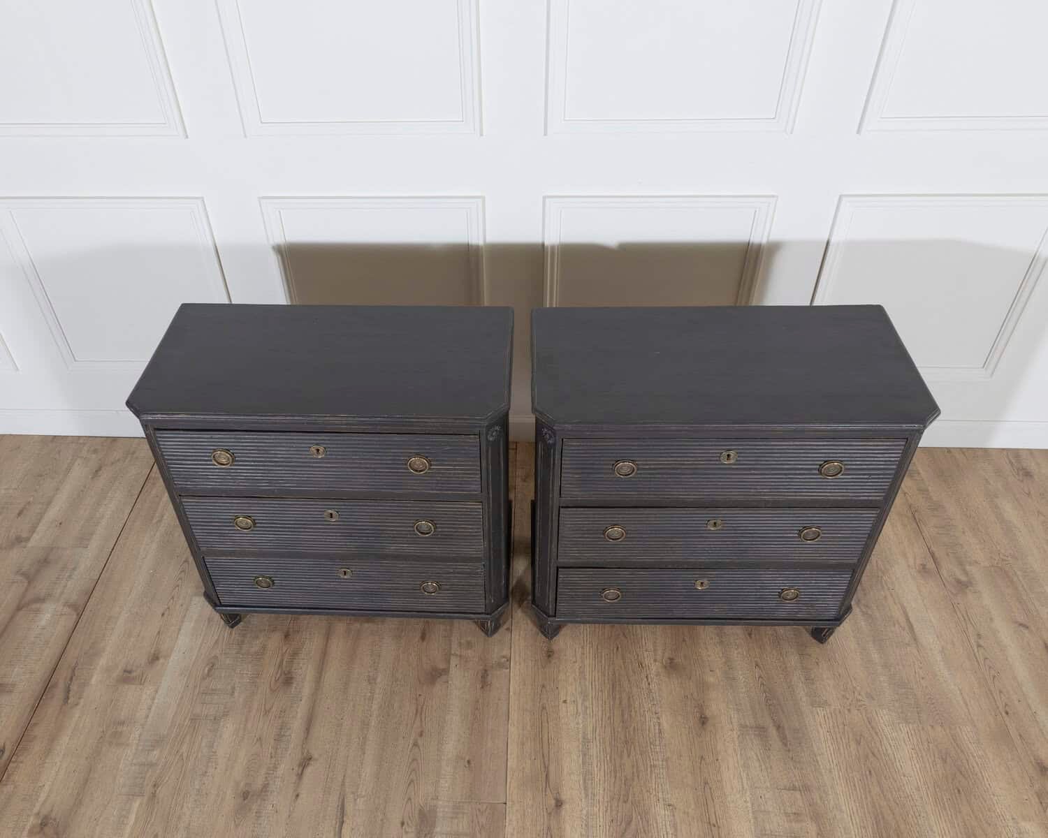 Pair of Swedish Painted Chests of Drawers, Circa 1880 - JAA